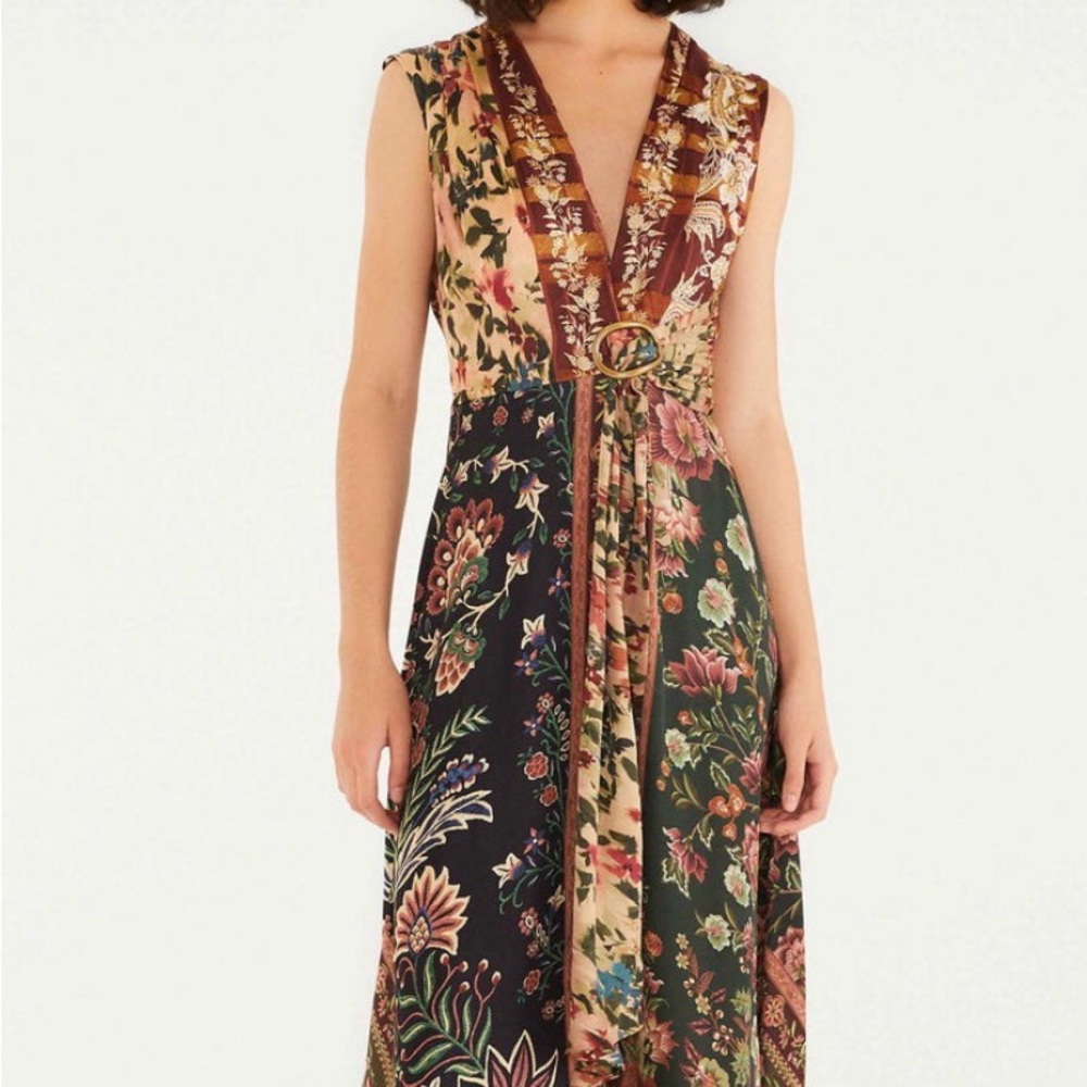 FARM Rio Multicolor Floral Midi Dress